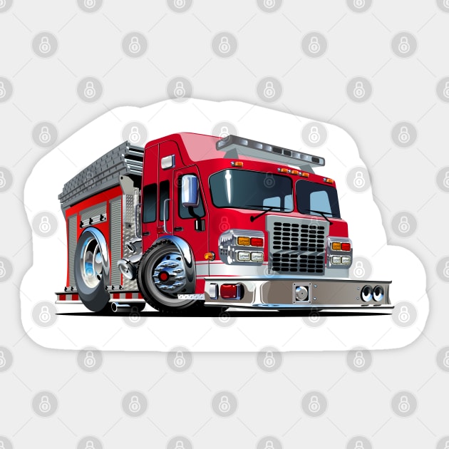 Cartoon firetruck Sticker by Mechanik